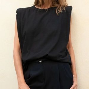 frankie shop shoulder pad tee